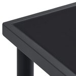 vidaXL Ensemble à manger de jardin 7 Pièces noir textilène et acier