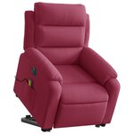 vidaXL Fauteuil inclinable de massage électrique rouge bordeaux