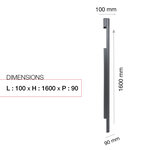 Pied latéral à sceller gris anthracite mat sablé ren 0206ms