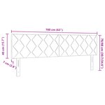 Tête de lit vidaXL Design Blocs Diamants Gris Foncé 160 cm Velours