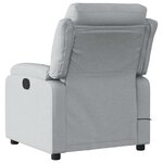 vidaXL Fauteuil de massage inclinable Gris clair Tissu