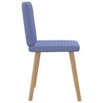 vidaXL Chaises à manger lot de 4 bleu jean tissu
