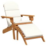 vidaXL Chaise de jardin Adirondack et repose-pieds bois massif acacia