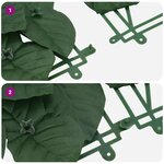 vidaXL Écran de balcon avec feuilles vert foncé 200x75 cm