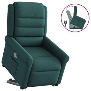 vidaXL Fauteuil inclinable vert foncé tissu