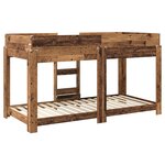 vidaXL Lit Superposé pour Enfants Bois ancien 100 x 190 cm
