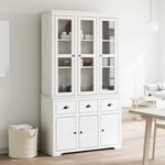 vidaXL Buffet BODO blanc 115 5x43x200 5 cm bois massif de pin