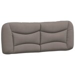 vidaXL Cadre de lit sans matelas Hvar taupe 140x190 cm tissu