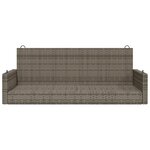 vidaXL Balancelle gris 119x56x48 cm résine tressée