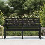 vidaXL Banc de jardin noir 159 5x48x91 5 cm bois massif de pin