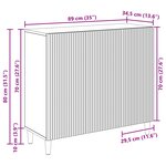 vidaXL Buffet Chêne Sonoma 89 x 34 5 x 80 cm Bois d'ingénierie