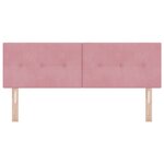 Têtière LED vidaXL Capitonnée Rose 80 cm en Velours