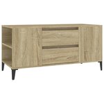 vidaXL Meuble TV Chêne sonoma 102x44 5x50 cm Bois d'ingénierie