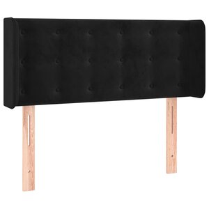 vidaXL Tête de lit avec oreilles Noir 103x16x78/88 cm Velours