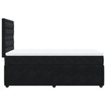 vidaXL Sommier à lattes de lit avec matelas Noir 90x200 cm Velours