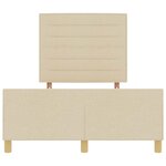 vidaXL Cadre de lit avec tête de lit Crème 140 x 200 cm tissu