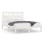 vidaXL Cadre de lit sans matelas blanc bois massif 120x200 cm