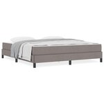 vidaXL Lit à ressorts avec matelas Taupe 180 x 200 cm tissu