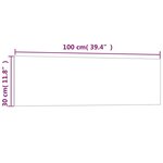 vidaXL Tableau noir magnétique mural Blanc 100x30 cm Verre trempé
