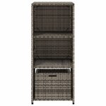 vidaXL Armoire de rangement de jardin gris 50x55x115 cm résine tressée