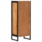 vidaXL Armoire de salle de bain bois massif d'acacia et fer