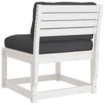 vidaXL Canapé de jardin avec coussins blanc bois de pin solide