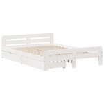 vidaXL Cadre de lit sans matelas blanc 150x200 cm bois de pin massif