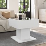 vidaXL Table basse avec LED blanc 50x50x45 cm bois d'ingénierie