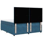 vidaXL Sommier à lattes de lit et matelas bleu 180x200 cm velours