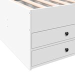 vidaXL Lit de jour avec tiroirs sans matelas blanc 90x200 cm