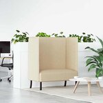 vidaXL Canapé à Haut Dossier Crème 109 x 56 x 121 cm tissu