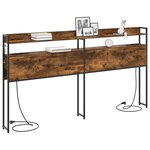 vidaXL Tête de lit avec étagère Chêne fumé 200 cm Bois d'ingénierie