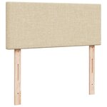 vidaXL Sommier à lattes de lit avec matelas crème 120x190 cm tissu