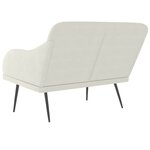 vidaXL Banc Crème 110x76x80 cm Velours