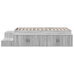 vidaXL Cadre de lit de rangement Gris Sonoma 75x190 cm