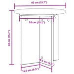 vidaXL Support de Plante 2 pièces Blanc Ø40 x 40 cm Bois d'ingénierie