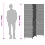 Classeur vidaXL 3 Panneaux Pliable Marron 146x180 cm Poly Rattan
