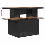 vidaXL Salon de jardin avec coussins 7 Pièces noir résine tressée acacia