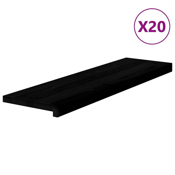 vidaXL Marches d'escalier 20 Pièces marron foncé 90x25x2 cm chêne massif