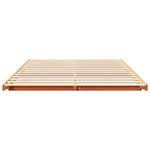 vidaXL Cadre de lit surélevé Marron cire 140 x 210 cm