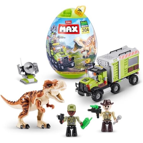 Zuru 83155 - MAX Build More - Aventure de Dino T-Rex attaque (310 blocs)