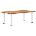 vidaXL Table à manger marron clair bois de chêne massif rectangulaire