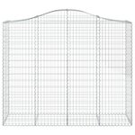 vidaXL Paniers à gabions arqués 4 Pièces 200x50x160/180 cm Fer galvanisé