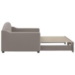 vidaXL Lit de jour avec gigogne sans matelas taupe 90x200 cm