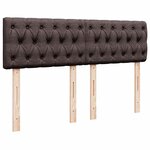 vidaXL Sommier à lattes de lit avec matelas Marron foncé 140x190 cm