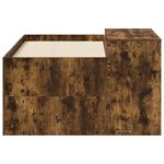vidaXL Lit haut pour enfants avec bureau Chêne fumé Bois d'ingénierie