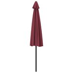 vidaXL Parasol de balcon mât en aluminium Bordeaux 300x155x223 cm Demi