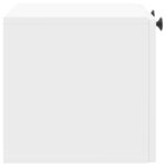 vidaXL Meuble TV mural Montage mural Blanc brillant 59 5 x 31 x 30 cm