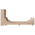 vidaXL Lit bibliothèque sans matelas 100x200 cm bois massif