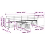 vidaXL Ensemble de canapés d'extérieur 5 pc Naturel